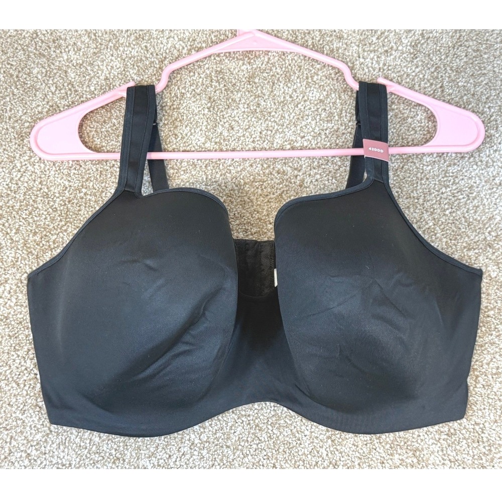 NEW Cacique Balconette Bra Black Lightly Lined Underwire 42DDD Plus‎ Lane Bryant